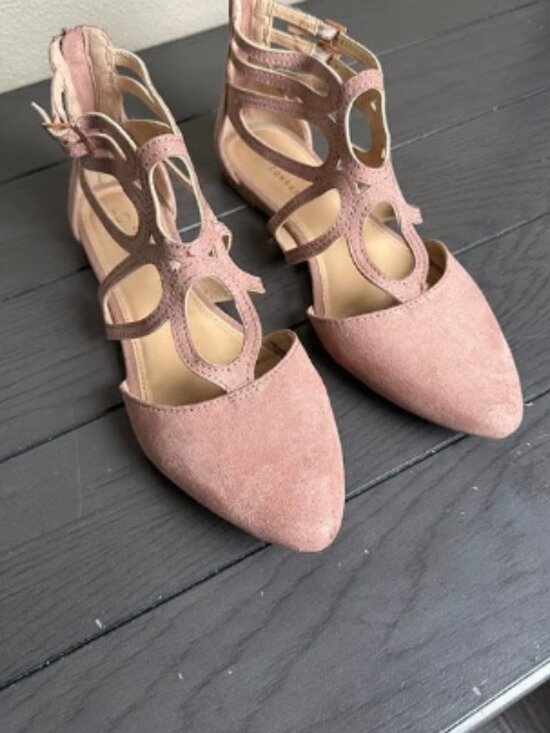 LC Lauren Conrad Shoes - LC Lauren Conrad Faux Suede Pink Flats